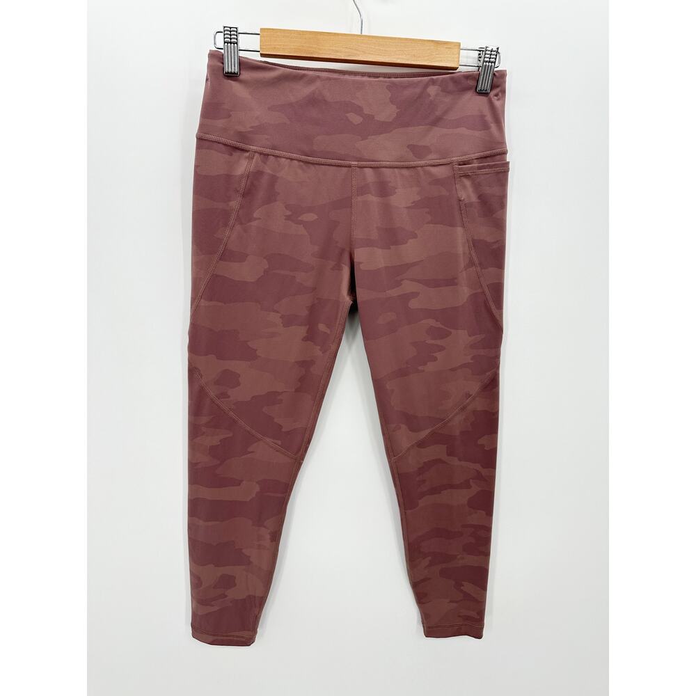 Sweaty Betty Power Pocket Workout Leggings In Pink Tonal Camo Print US 8-10 M